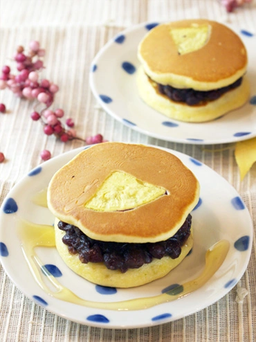 さつまいもパンケーキのどら焼き